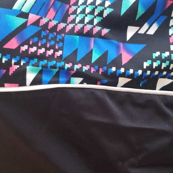 EVALESS Printed Two Piece Swimsuit Zipper Tankini Swimsuit with Skirt 3X NWOT - Picture 6 of 12